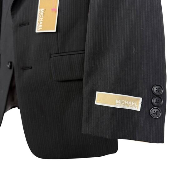Michael Kors Boys Kids Pinstriped Suit Jacket Blazer Dressy Ring Bearer NWT sz 8 - Picture 8 of 16